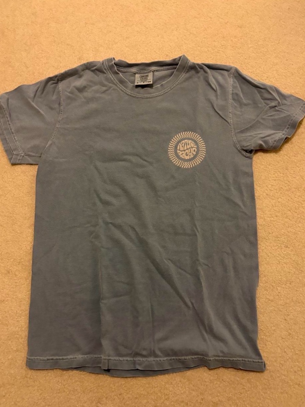 Comfort Colors Light Blue Short Sleeve Tee with Small Front Graphic